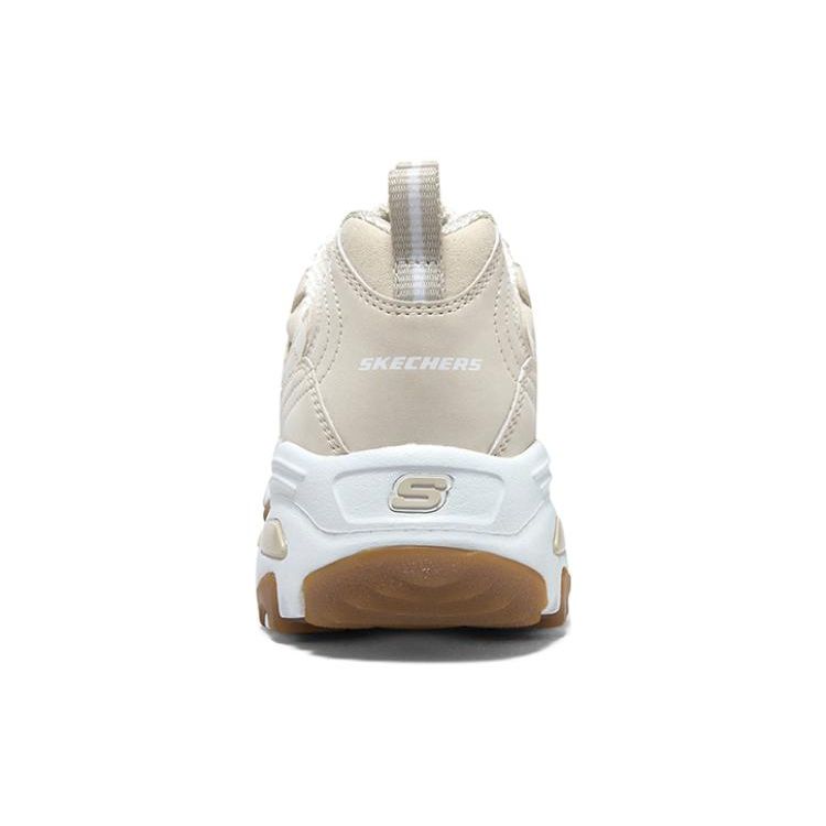 Skechers DLites 1.0 Mesh Retro Sports Mid-Top Dad Shoes Women Sneaker Beige 896197-NAT