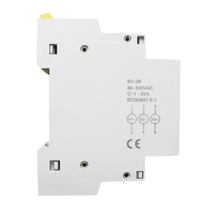 Mini Modular-Voltmeter Gauge Three Phase Voltage Meter-Monitor 80V-500V Din Rail