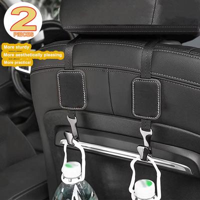 1/2Pcs Car Headrest Hooks Suede Seat Back Storage Hook Hanger for Bag Organizer Holder Clip Car Interior Decoration Accessories