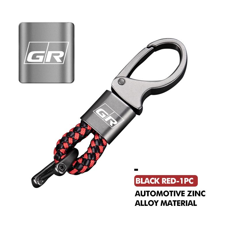 

Car Keyring Braided Rope Keychain Pendant Key Holder Auto Accessories For Toyota GRsport Hilux Aygo Yaris Corolla Rav4 CHR Auris