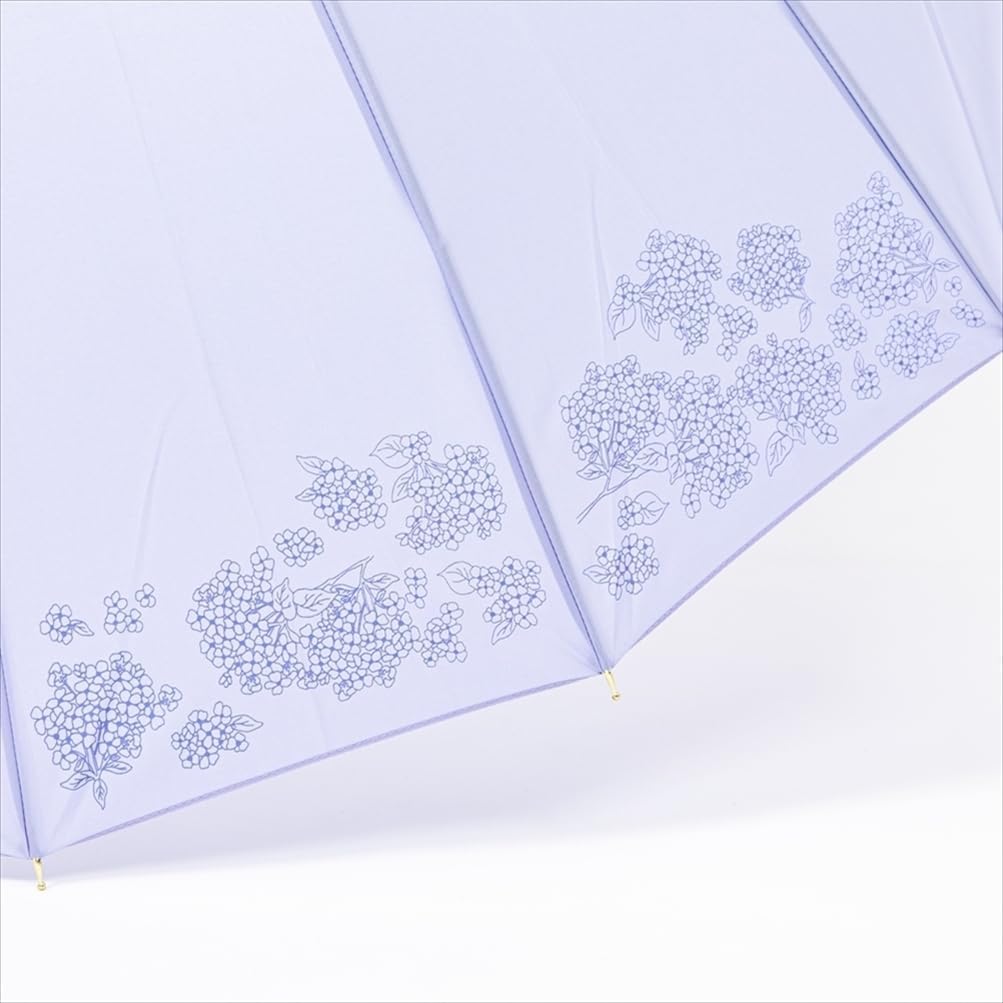 Ogawa 16 Water Jump Family Cynthia 53376 Women's Umbrella, Ribs, Large, Durable, Windproof, Purple, Repellent, Type, Simple, Bicolor, Present, Gift,