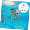 Toddmomy 8-Piece Underwater Dive Toy Set, Glowing Shark Dive Rings, Kids Swimming Pool Training Toys with Smooth Safe Edges