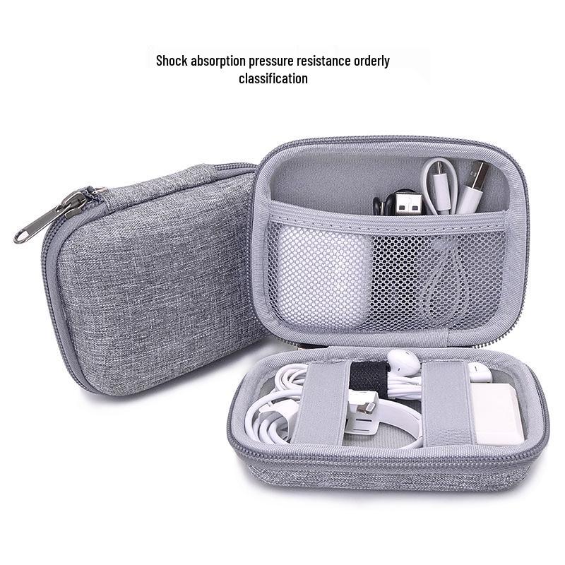 In-Stock EVA Hard Shell Laptop Power Bank & Earphone Case with USB Drive Storage