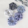 5 Peças Elásticos de Cabelo de Bolinhas Scrunchies de Tecido Elegantes Fofos Com Estampas Florais Faixas de Cabelo Doces Florais com Bolinhas Estilo Academia Para Todas as Idades