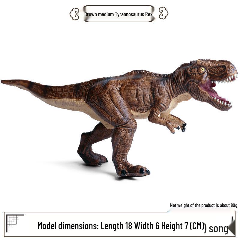 Realistic Tyrannosaurus Rex Dinosaur Model - Squatting Brute Dragon Toy & Cognitive Ornament for Kids