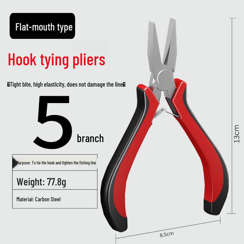 Wielofunkcyjne płaskodziobe szczypce ze stali nierdzewnej do haczyków wędkarskich do ciągnięcia i wiązania żyłki