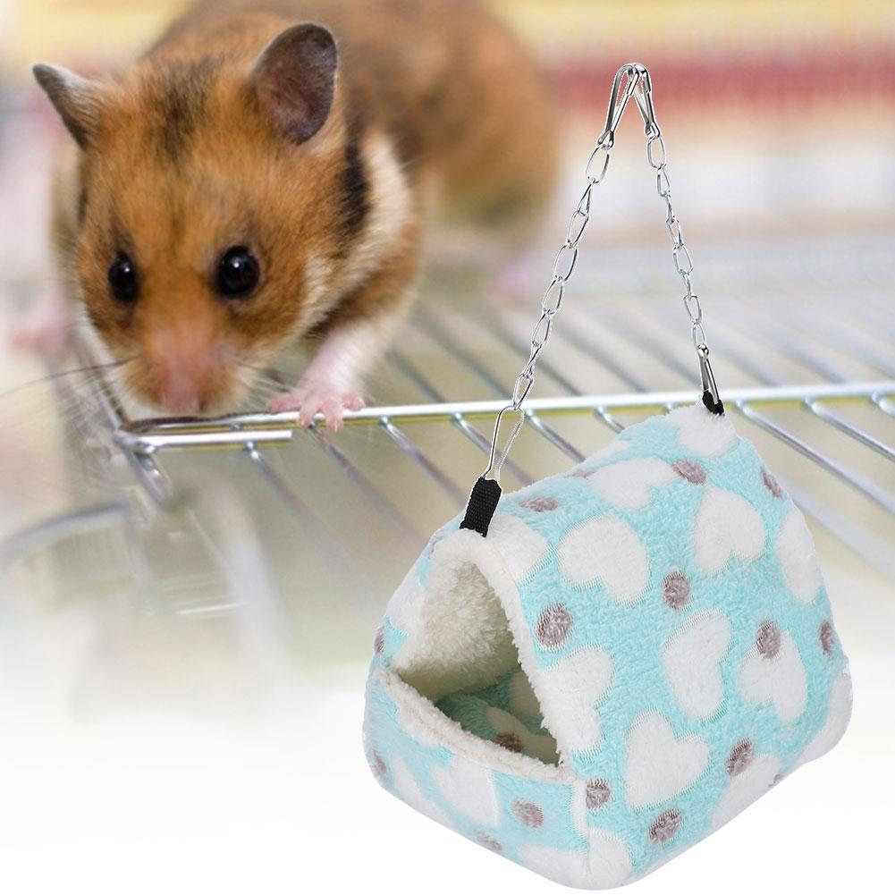 Hamster Schlafsack Haustier Hängend Niedlich Schlafzimmer Herzförmig Schloss Hängematte Schwamm PlüschM