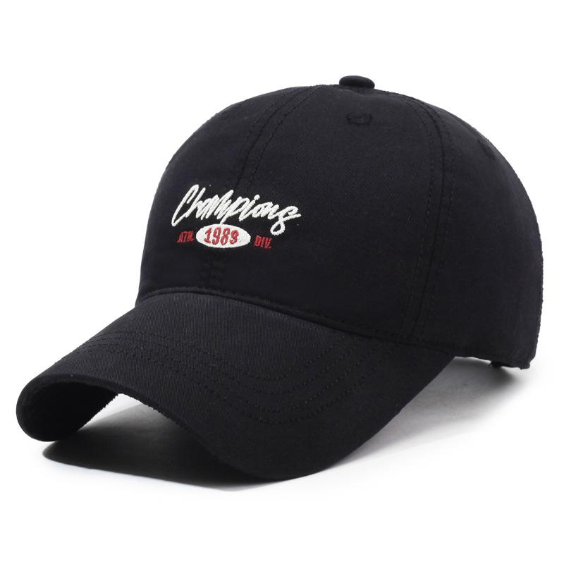 Gorra De Béisbol Negra Bordada Con Corazón – Desgastada Lavada, Ajustable 54-60 Cm, Algodón Transpirable Para Verano