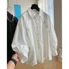 Plus Size Blouses for Women Turn Down Collar Puff Sleeve Single Breasted Shirts Casual Loose Spring Autumn Vintage Clothing