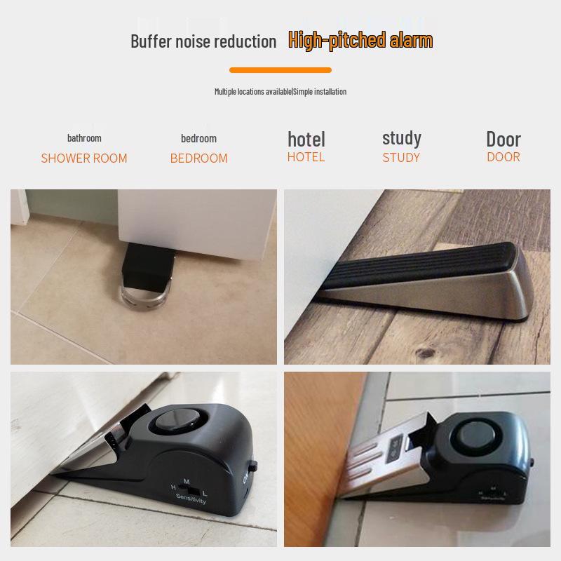 Portable Anti-Theft Door Stopper: Girls’ Home Door Blocker & Alarm