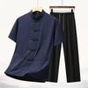 Men's Chinese Style Summer Tang Suit Set - 2026 Casual Printed Design