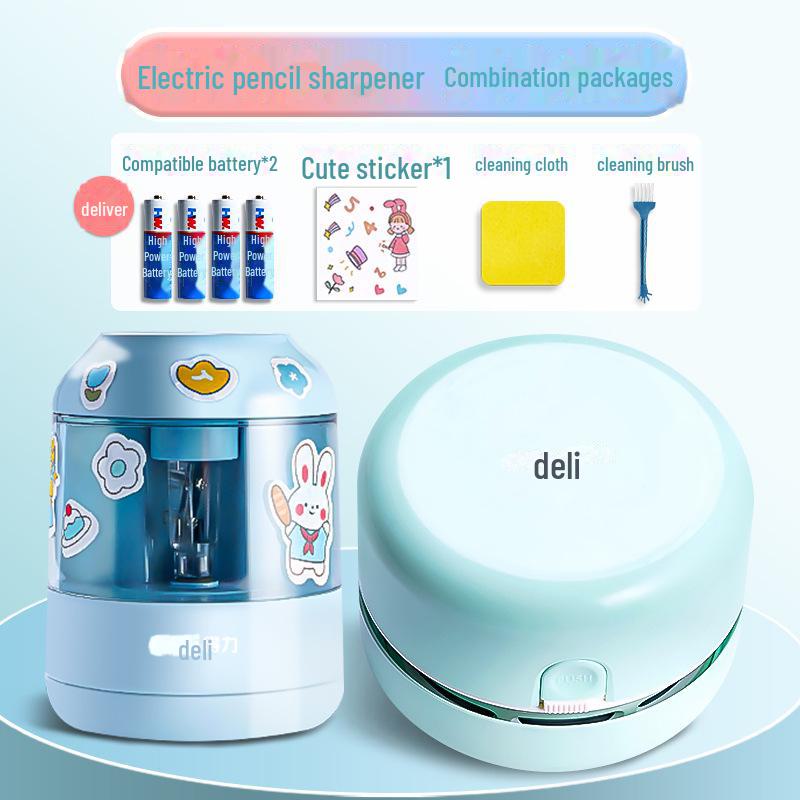 Deli Desktop Vacuum Cleaner for Eraser and Pencil Shavings, Keyboard Dust, and Student Desk Cleaning