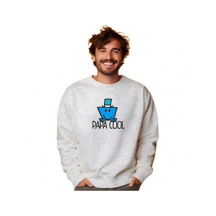 Monsieur Madame - Sweat homme "papa cool" Gris XS