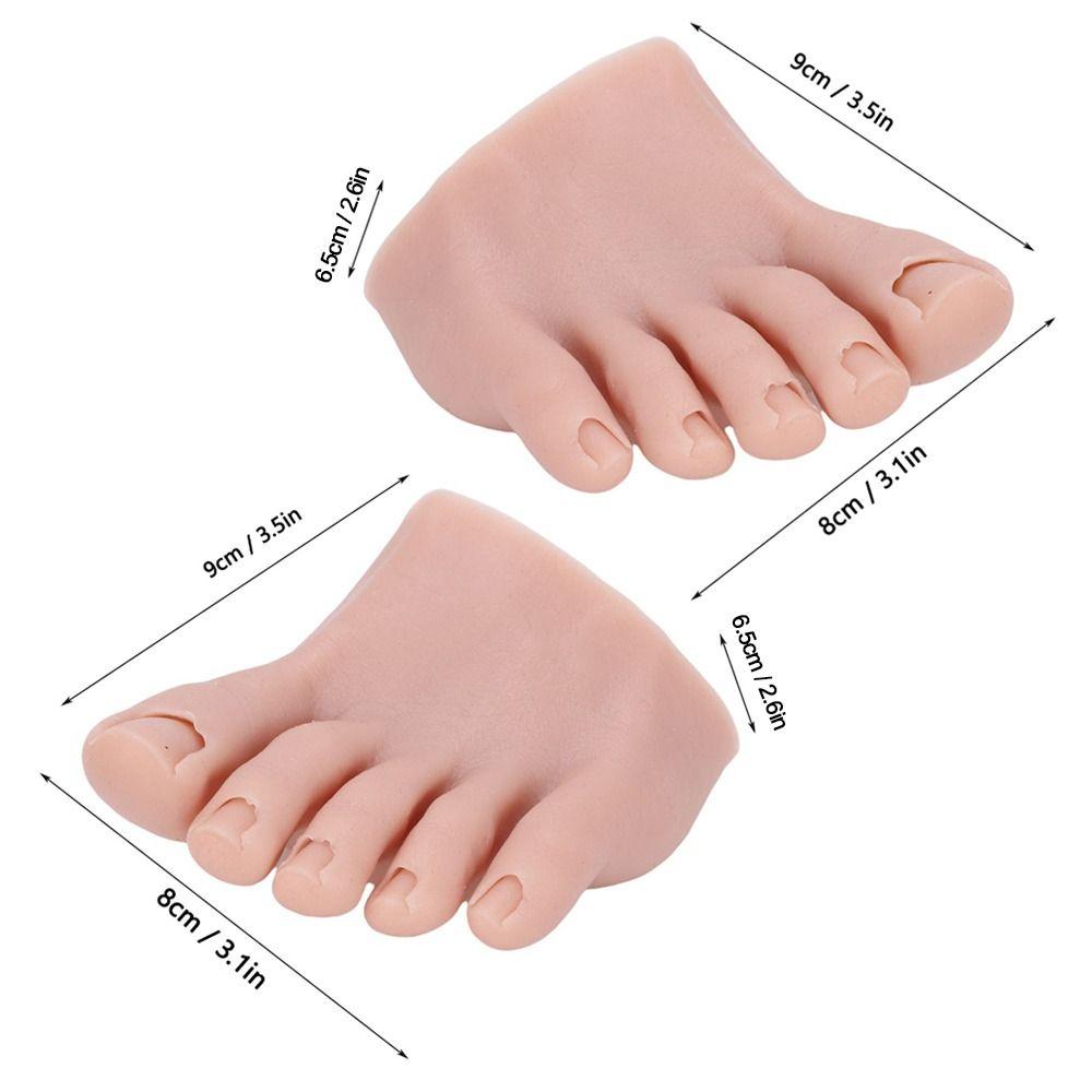 Linker/Rechter Nagelkunst-Trainingsfuß Weiches Silikon-Füßchen-Modell Für Nagelkunst-Training