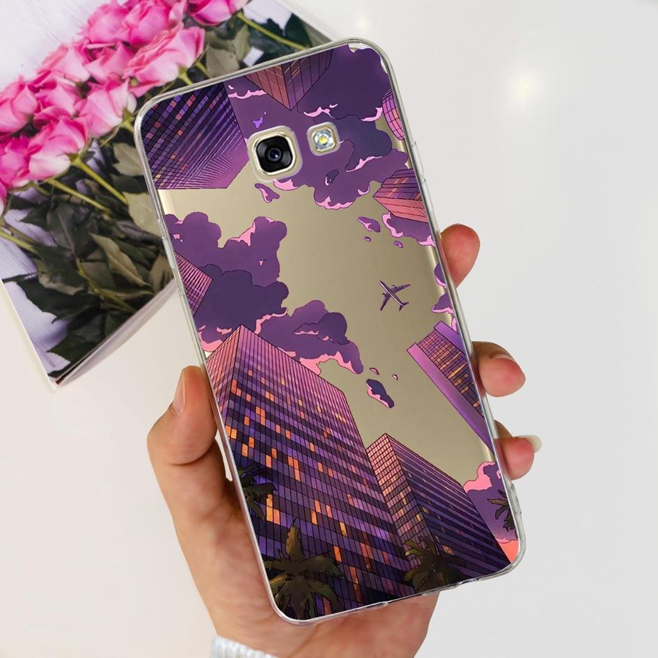 For Samsung Galaxy A5 2017 Case A520 A520F Popular Flower Transparent Silicone Soft Cover For Samsung A 5 2016 A510 A510F Bumper
