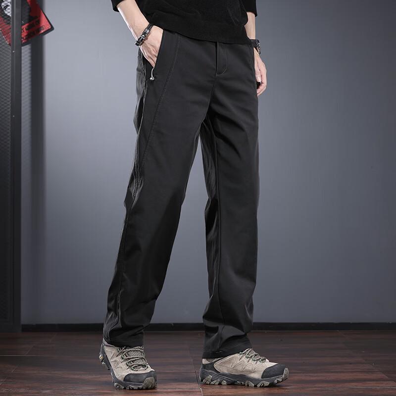 JieLeNuo Men's Outdoor Water-Repellent Straight-Leg Hiking Pants