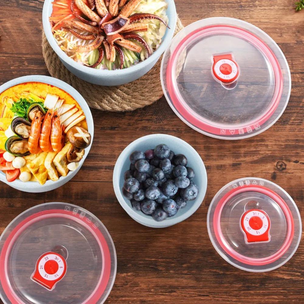 3Pcs Bento Box Wheat Straw Lunch Box Eco-Friendly Salad Bowl with Lid Can Be Microwave Food Storage Container Kitchen Tableware
