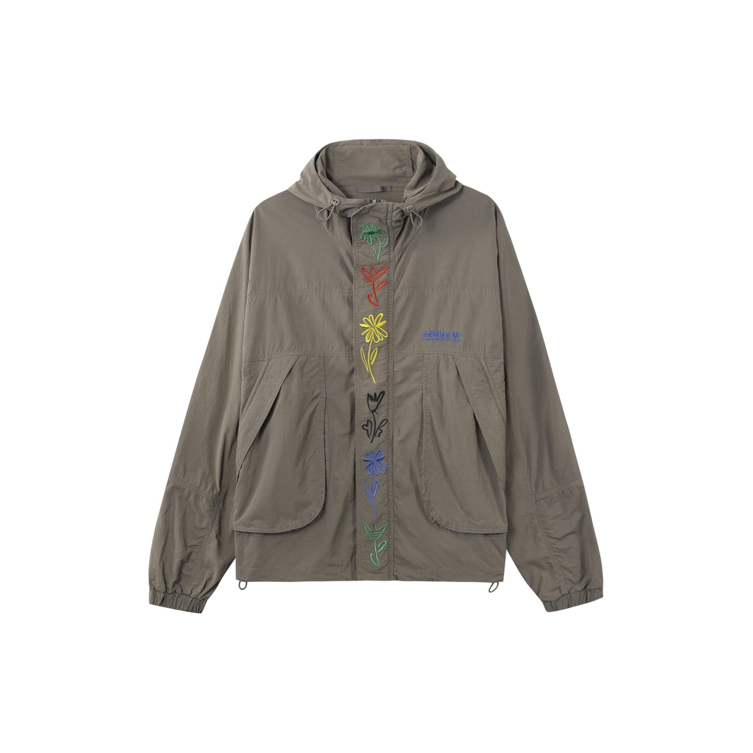 adidas x Sean Wotherspoon Hooded logo Jacket Brown Men s HI3297 L