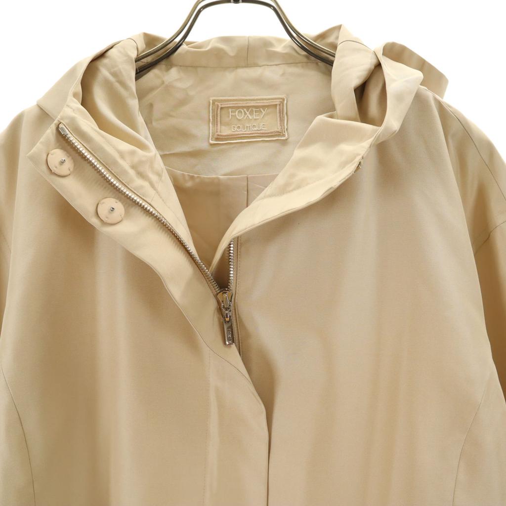 FOXEY BOUTIQUE made in Japan Hooded coat 38 beige Women Used