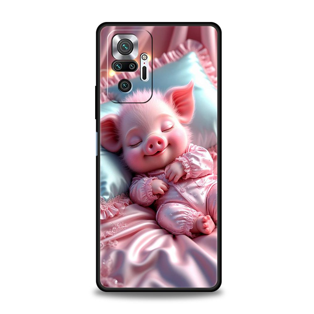 

Cute Pig Phone Case Cover for Redmi 14C 10C 9 Note 14 13 12 10 11 Pro Plus K40 K50 Pro Plus 5G Soft TPU Shell Fundas Capas Bags Note 14 Pro