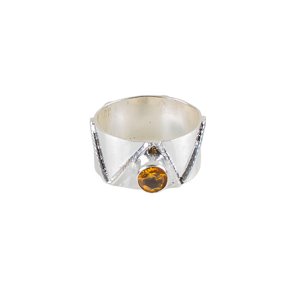 Citrine Gemstone 925 Sterling Silver Jewelry Handmade Designer Ring For Her RR-15-5