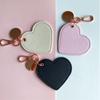 In-Stock Heart-Shaped PU Leather Keychain Pendant - Car Key Gift