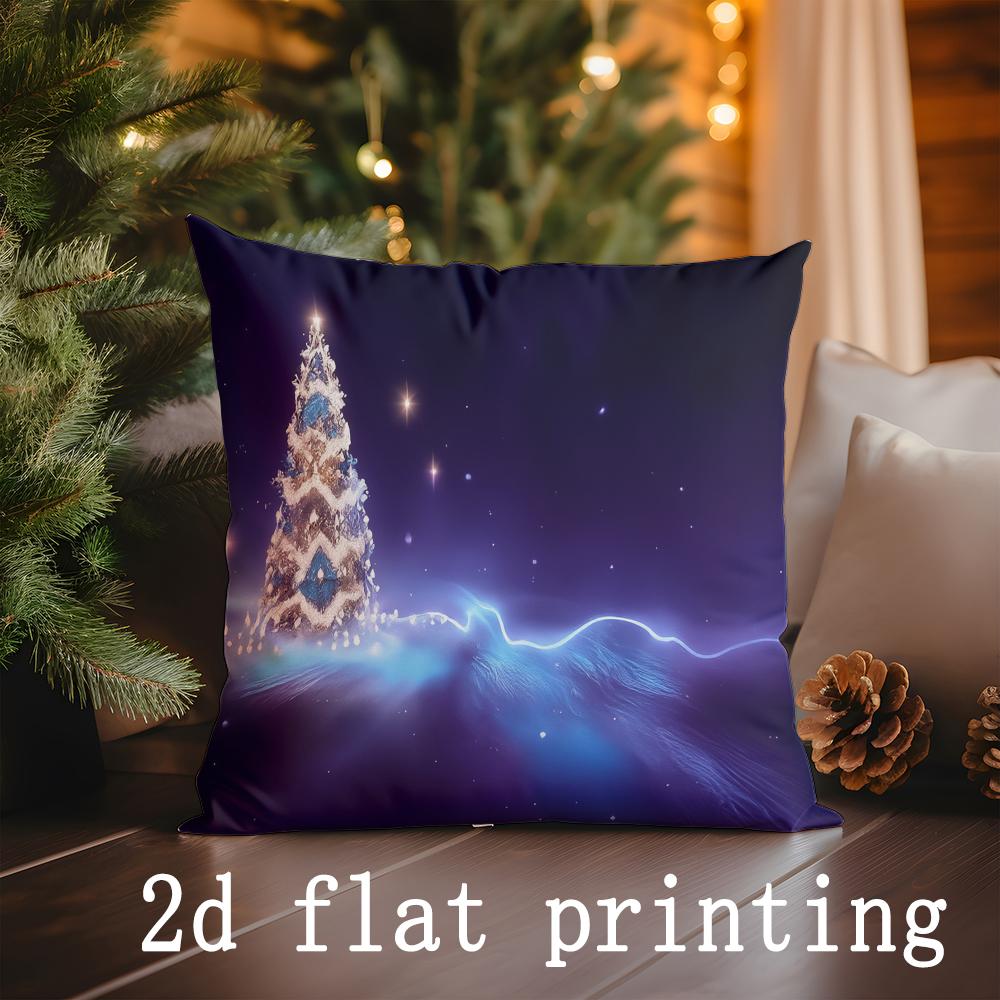 Home Decor Christmas-themed Digital Printed Pillowcases Pattern Cushion Cover Suitable for Sofa Bedroom Car Pillow Cover