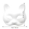 DIY Kit Blank Cat Mask Making Kit Paper Mache Fabric Straps Animal Half Face Mask Mesh Stickers Plush Faux Fur