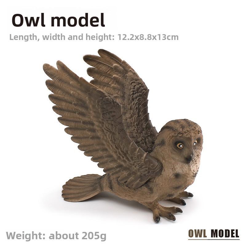 Animal Model Pvc Flying Owl Figurine For Children Educational Display