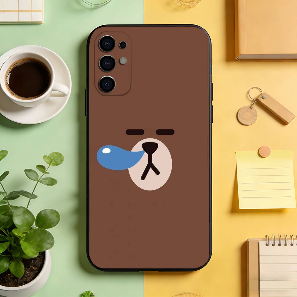 Cute Little Bear  Phone Case For Samsung S25,S24,S21,S22,S23,S30,Ultra,S20,Plus,Fe,Soft Silicone Black Cover