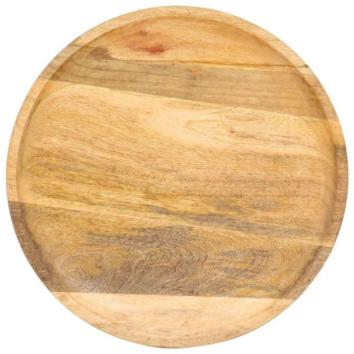 VidaXL Table d'appoint ronde 43x43x66 cm Bois de manguier massif