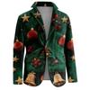 Herren Hässlicher Weihnachten Kord Warmtaschen Anzugjacke Strickjacke Herren Freizeitanzug
