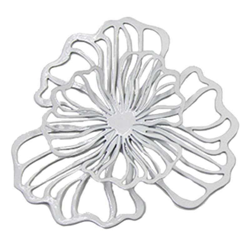 

Sophisticated Wall Mounted Metal Florals, Multicolors and Double Layered Metal Sign for Home Charm Stylish Home Wall Art