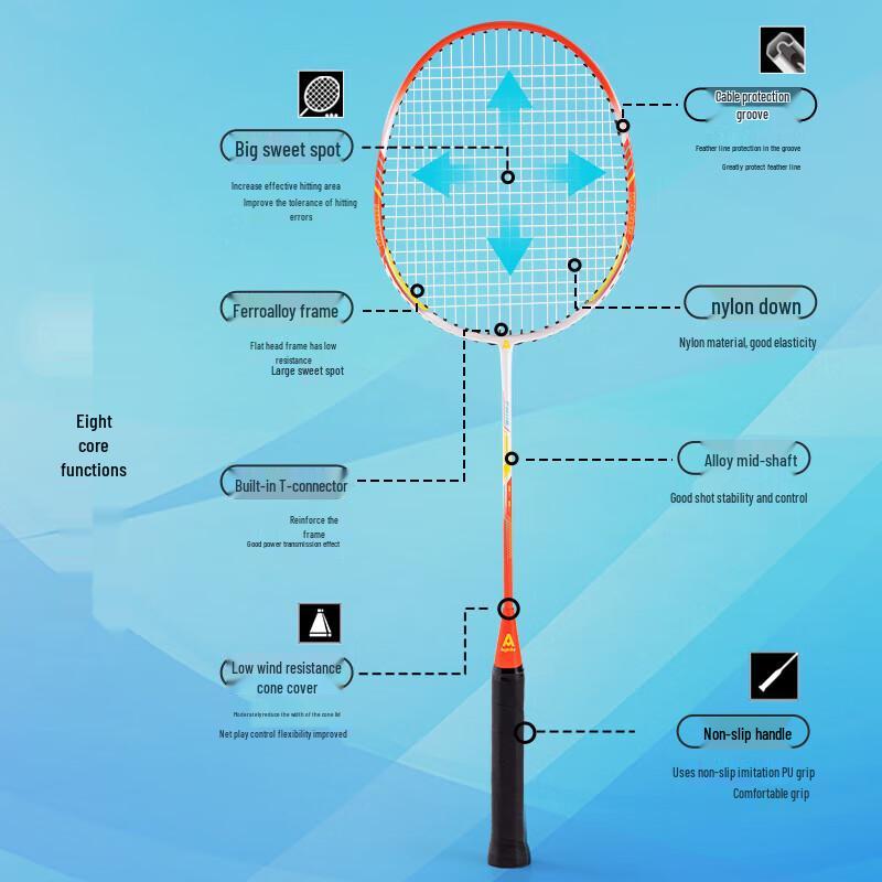 Deli Angenaite Badminton Racket Set
