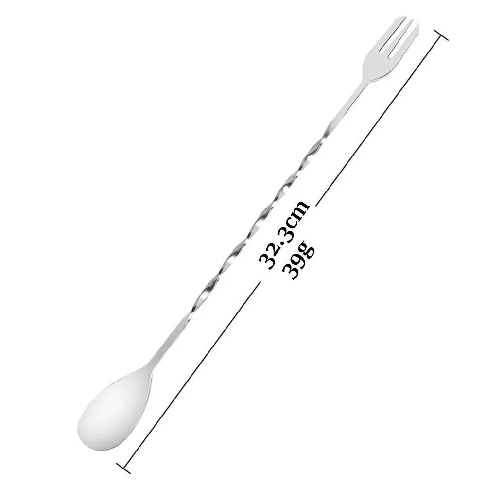 Stainless Steel 304 Spiral Cocktail Stir Spoons Bartender Muddlers for Whisky Drinks Mixing Bar Essential Tool