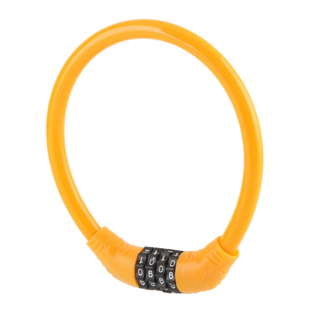 Linka zabezpieczająca do roweru o wysokim poziomie bezpieczeństwa 4?Cyfrowe blokady rowerowe na kable do jazdy na rowerze na zewnątrz Pomarańczowe