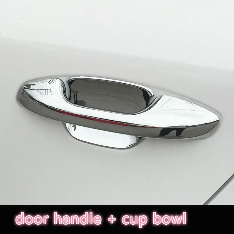For Kia kx cross kxcross 2017 - Chrome Carbon Fiber Door Handle Cover Trim Sticker Overlays Styling Accessories
