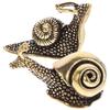 2 Pcs Copper Tea Pet Snail Statue Brass Adornment Vintage Style Sculpture Home Office Nament Miniature Garden Artwork Decorative