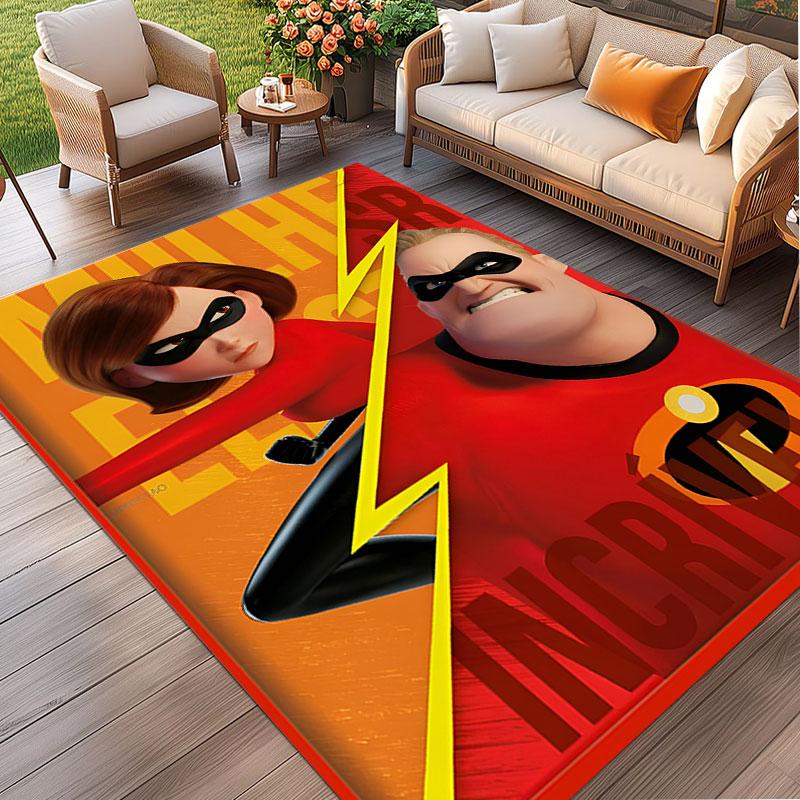 Incredibles Print Rug, Washable Floor Carpet, For Entryway Dorm Laundry Room Office Study, Home Decor Birthday Christmas Gift