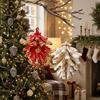 Clear Glitter Accents Christmas Hanging Ornaments DIY Shiny Christmas Tree Hanging Pine Cone Three-Dimensional Sparkling