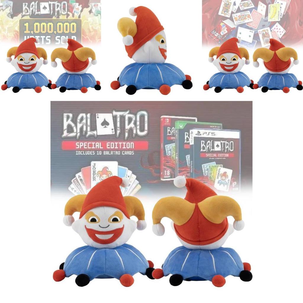 Adorable Balatro Jimbo Plush Soft Blue Clown Game Character Doll For Collectors