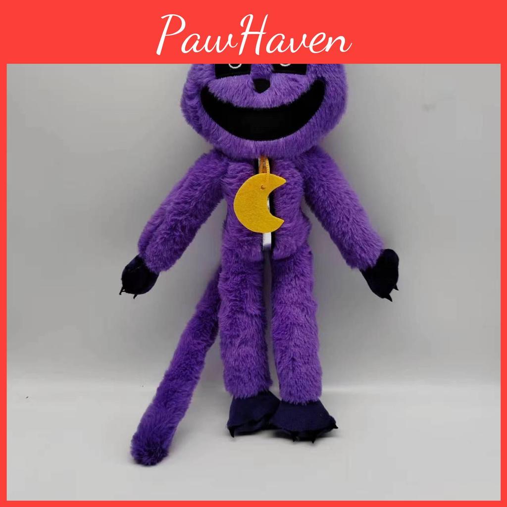 Smiling Critters Terrifying Purple Cat Monster Plush Toy Animal With Big Mouth Customizable Cartoon Style