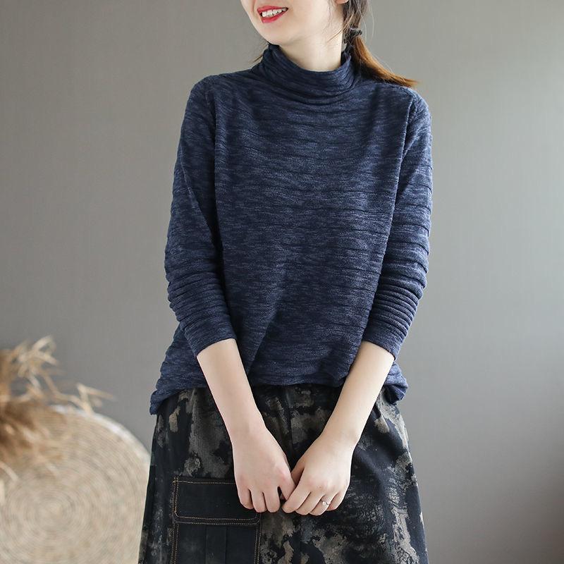 DIMANAF  Autumn Winter Sweater Pullovers Tops  Women Casual Striped Basic Cotton Knitted 6223