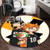 1pc Haikyuu! Volleyball Anime Round Carpet  Office Chair Mat, NonSlip Rug for Home Decor, Seasonal Gift, Suitable for Office