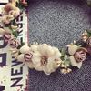 Bride Wedding Headband Boho Floral Headdress Flower Hairband Beach Party Crown