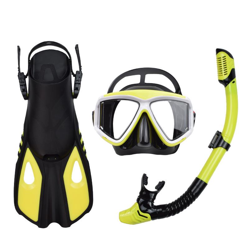 

Очки для дайвинга для взрослых, набор для подводного плавания, защита от удушья, полностью сухая маска для дайвинга, дыхательная трубка, ласты, три сокровища для подводного плавания L/XL(42-47)
