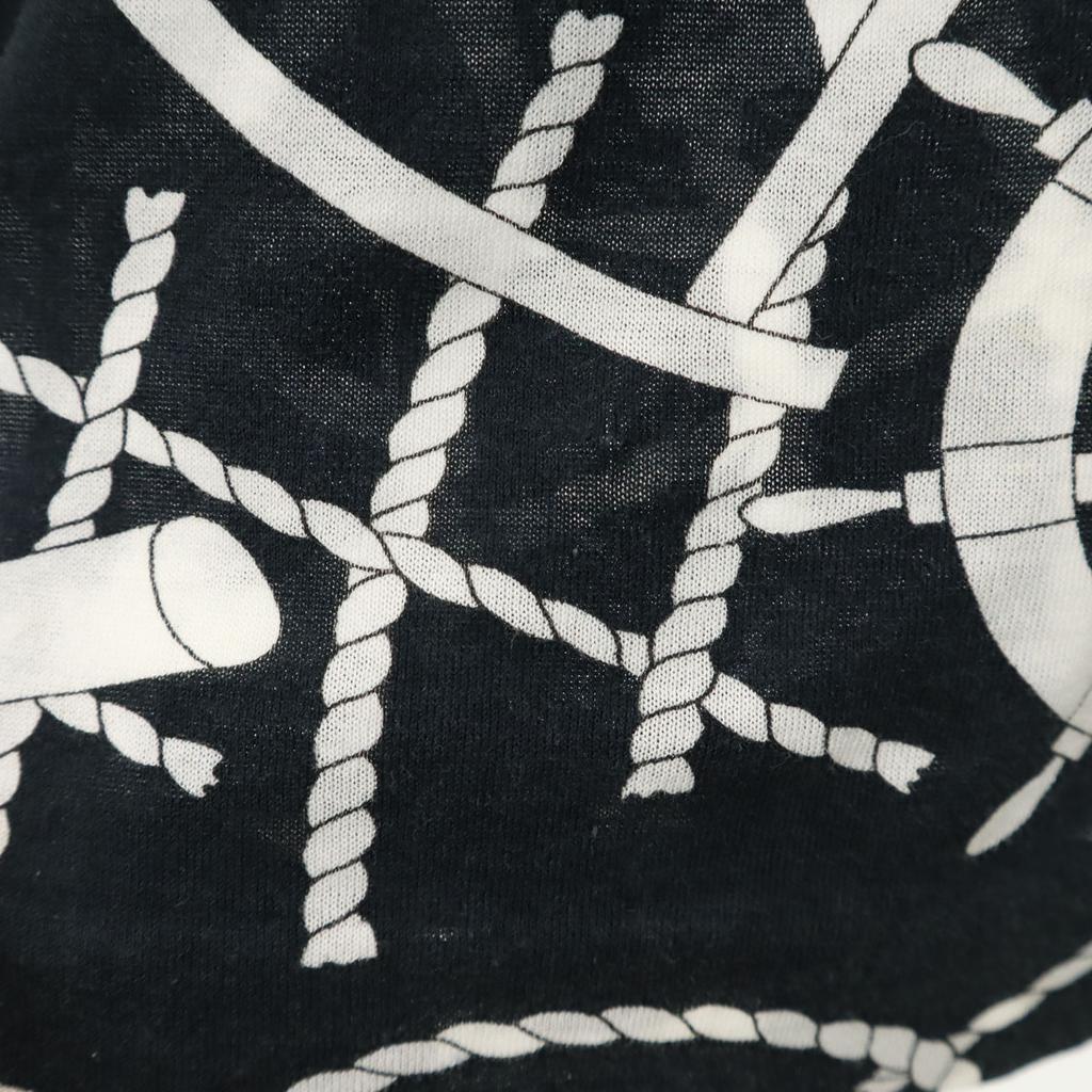 Celine 90s Made In Italy Old JCC Marine Pattern Short Sleeve Cotton Shirt Women Used