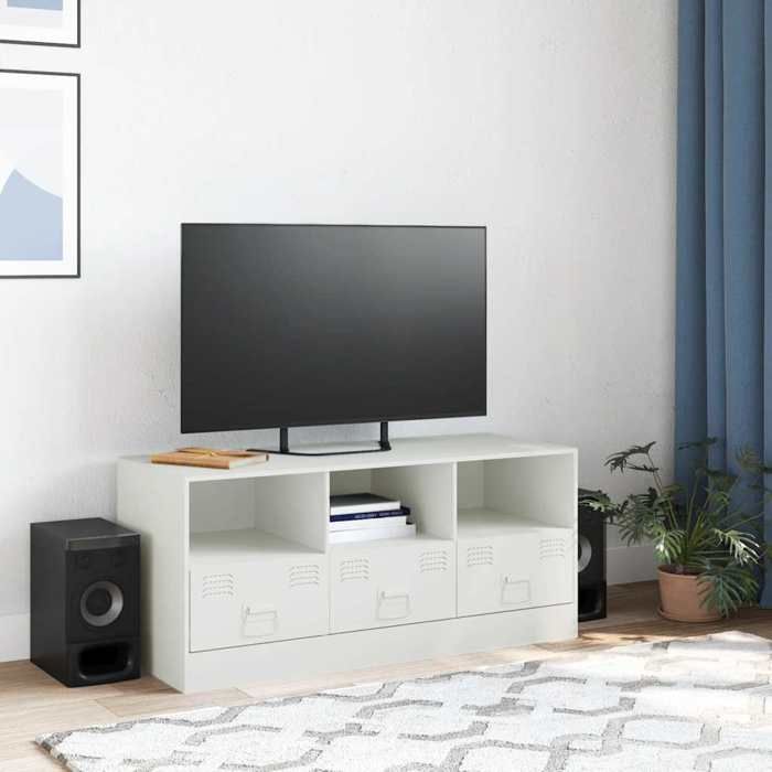 VidaXL TV Cabinet White 99x39x44 Cm Steel 841738
