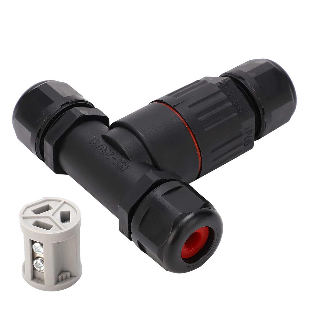 Kabelverbinder IP68 Wasserdicht PA66 Schwer entflammbar Draht-zu-Draht Lampenzubehör CDF‑200/3T