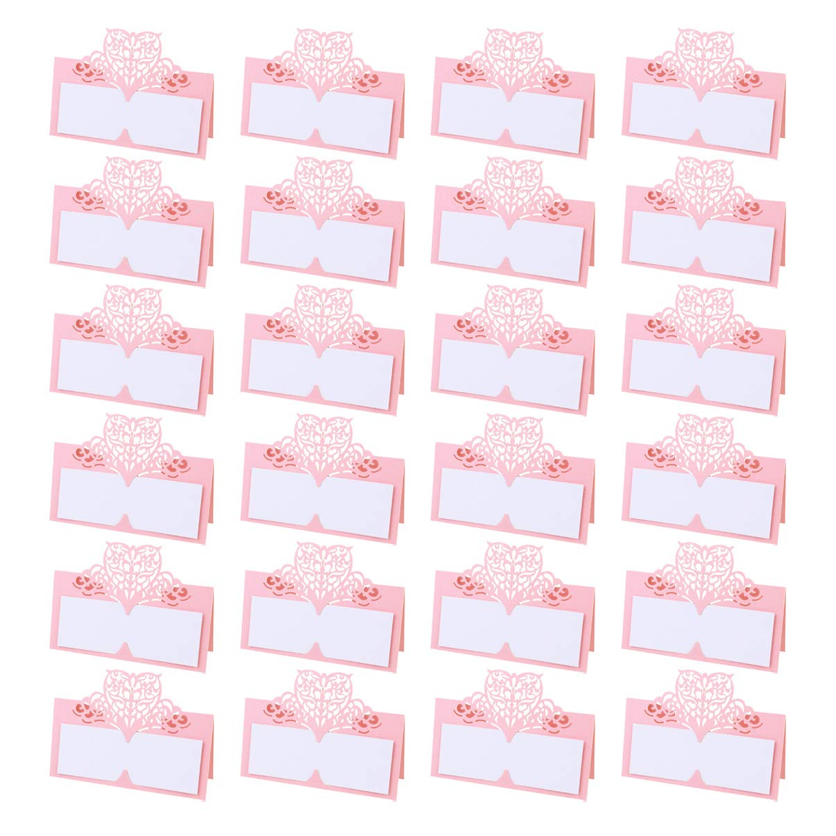 

NUOLUX Set of 24 Wedding Place Cards with Butterfly Design, Large Acrylic, 4 x 4 , Party Table Cards, Name Tags, Elegant Decor